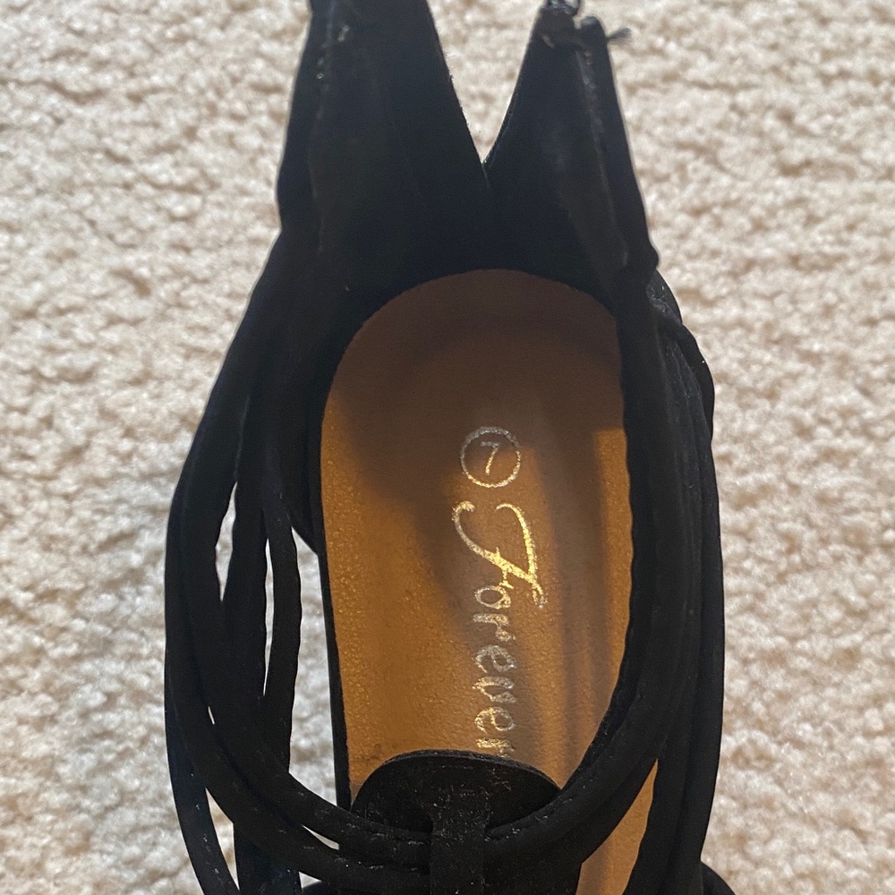 Black Strappy Sandals - Picture 3 of 7